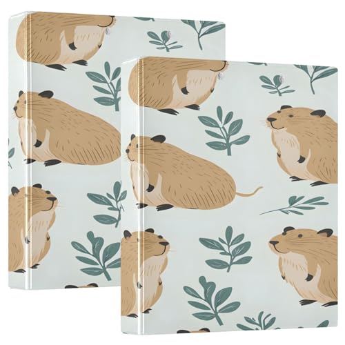 3 Ringbücher Notizbuch Binder Aktenordner Grüne Blätter Capybara für Dokumentenorganisation zu Hause, in der Schule oder im Büro 3 Ringbücher Notizbuch Binder Aktenordner Grüne Blätter Capybara für Dokumentenorganisation zu Hause, in der Schule oder im Büro von ISAOA