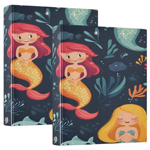 3 Ringbücher Notizbuch Binder Aktenordner Koralle Rosa Gelb Haare Meerjungfrau für Dokumentenorganisation zu Hause, Schule oder Büro 3 Ringbücher Notizbuch Binder Aktenordner Koralle Rosa Gelb Haare Meerjungfrau für Dokumentenorganisation zu Hause, Schule oder Büro von ISAOA