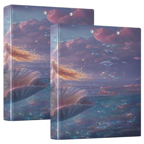 3 Ringbücher Notizbuch Binder Aktenordner Meereswelt Meerjungfrau für die Dokumentenorganisation zu Hause, in der Schule oder im Büro 3 Ringbücher Notizbuch Binder Aktenordner Meereswelt Meerjungfrau für die Dokumentenorganisation zu Hause, in der Schule oder im Büro von ISAOA