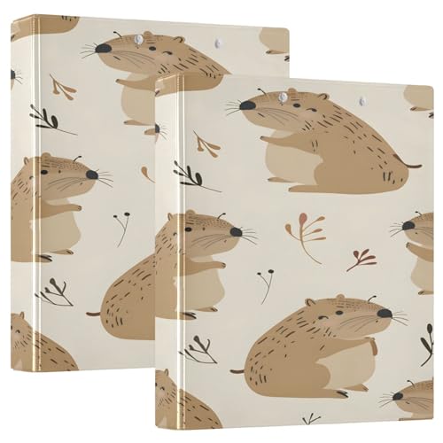 3 Ringbücher Notizbuch Binder Aktenordner Niedliche Tier Capybaras auf beigem Hintergrund für Dokumentenorganisation zu Hause, in der Schule oder im Büro 3 Ringbücher Notizbuch Binder Aktenordner Niedliche Tier Capybaras auf beigem Hintergrund für Dokumentenorganisation zu Hause, in der Schule oder im Büro von ISAOA