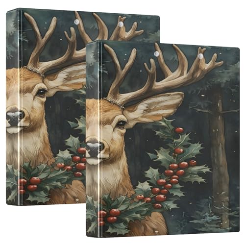 3 Ringbücher Notizbuch Binder Aktenordner Rentierkranz für Dokumentenorganisation zu Hause, in der Schule oder im Büro 3 Ringbücher Notizbuch Binder Aktenordner Rentierkranz für Dokumentenorganisation zu Hause, in der Schule oder im Büro von ISAOA