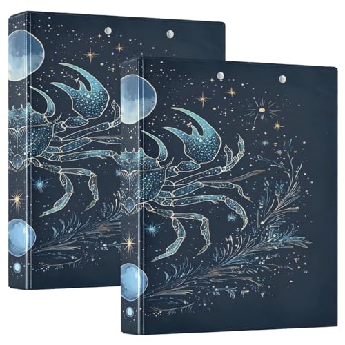 3 Ringbücher Notizbuch Binder Aktenordner Retro Blaue Krabbe für Dokumentenorganisation zu Hause, in der Schule oder im Büro 3 Ringbücher Notizbuch Binder Aktenordner Retro Blaue Krabbe für Dokumentenorganisation zu Hause, in der Schule oder im Büro von ISAOA