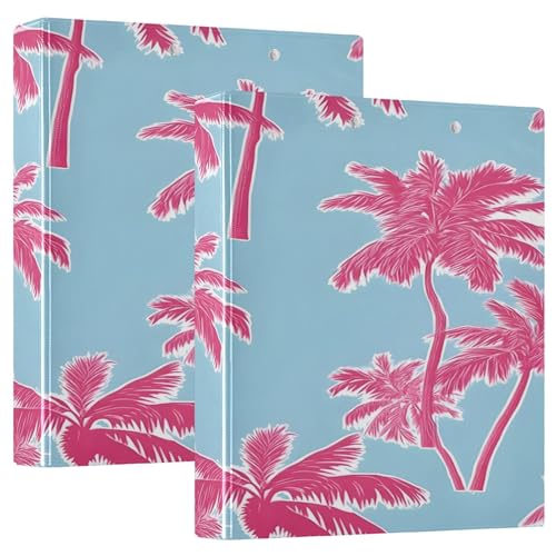3 Ringbücher Notizbuch Binder Aktenordner Rosa Plam Tree Blauer Hintergrund für Dokumentenorganisation zu Hause, in der Schule oder im Büro 3 Ringbücher Notizbuch Binder Aktenordner Rosa Plam Tree Blauer Hintergrund für Dokumentenorganisation zu Hause, in der Schule oder im Büro von ISAOA