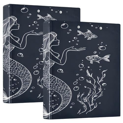 3 Ringbücher Notizbuch Binder Aktenordner Schwarz Weiß Meerjungfrau Koralle für Dokumentenorganisation zu Hause, in der Schule oder im Büro 3 Ringbücher Notizbuch Binder Aktenordner Schwarz Weiß Meerjungfrau Koralle für Dokumentenorganisation zu Hause, in der Schule oder im Büro von ISAOA