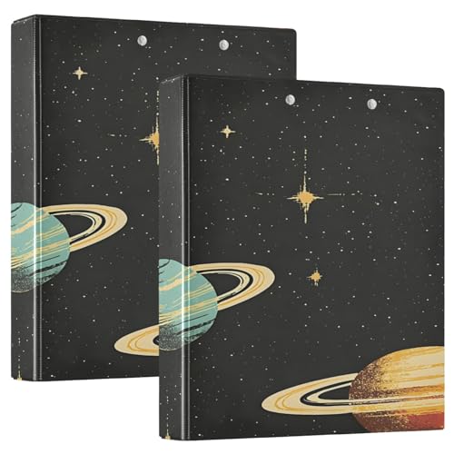 3 Ringbücher Notizbuch Binder Aktenordner Space Planet für die Dokumentenorganisation zu Hause, in der Schule oder im Büro von ISAOA