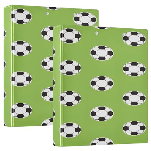 3 Ringbücher Notizbuch Ordner Aktenordner Einfache Fußballbälle für Dokumentenorganisation zu Hause, in der Schule oder im Büro von ISAOA