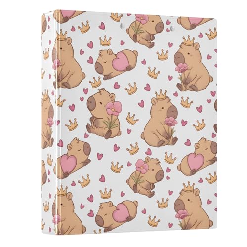 Capybara Ringbuch mit 3 Ringen, 3,8 cm, rund, für 200 Dokumente, für Zuhause, Schule, Büro Capybara Ringbuch mit 3 Ringen, 3,8 cm, rund, für 200 Dokumente, für Zuhause, Schule, Büro von ISAOA