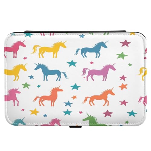 ISAOA Reise-Schmuckschatulle – PU-Leder, tragbare Schmuck-Aufbewahrungsbox mit herausnehmbarem Tablett, buntes Einhorn-Muster für Ringe, Ohrringe, Halsketten ISAOA Reise-Schmuckschatulle – PU-Leder, tragbare Schmuck-Aufbewahrungsbox mit herausnehmbarem Tablett, buntes Einhorn-Muster für Ringe, Ohrringe, Halsketten von ISAOA