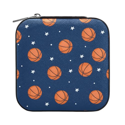 ISAOA Schmuckschatulle mit Basketball-Stern-Druck, klein, tragbar, Reise-Schmuckkästchen, PU-Leder, Reise-Organizer, Box, Ringe, Ohrringe, Halsketten, Aufbewahrungsbox für Frauen und Mädchen ISAOA Schmuckschatulle mit Basketball-Stern-Druck, klein, tragbar, Reise-Schmuckkästchen, PU-Leder, Reise-Organizer, Box, Ringe, Ohrringe, Halsketten, Aufbewahrungsbox für Frauen und Mädchen von ISAOA