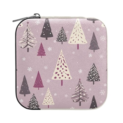 ISAOA Schöne Schmuckschatulle mit Weihnachtsbaum-Muster, klein, tragbar, Reise-Schmuckkästchen, PU-Leder, Reise-Organizer, Box, Ringe, Ohrringe, Halsketten, Aufbewahrungsbox für Frauen und Mädchen ISAOA Schöne Schmuckschatulle mit Weihnachtsbaum-Muster, klein, tragbar, Reise-Schmuckkästchen, PU-Leder, Reise-Organizer, Box, Ringe, Ohrringe, Halsketten, Aufbewahrungsbox für Frauen und Mädchen von ISAOA