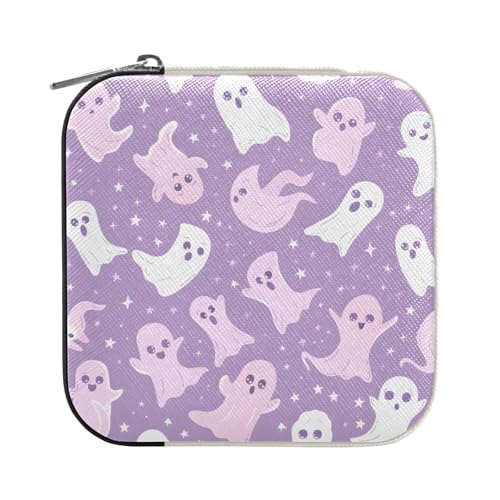 ISAOA Süße Schmuckschatulle mit Geistermotiven, klein, tragbar, Reise-Schmuckkästchen, PU-Leder, Reise-Organizer, Etui, Ringe, Ohrringe, Halsketten, Aufbewahrungsbox für Damen, Mädchen, Geschenke ISAOA Süße Schmuckschatulle mit Geistermotiven, klein, tragbar, Reise-Schmuckkästchen, PU-Leder, Reise-Organizer, Etui, Ringe, Ohrringe, Halsketten, Aufbewahrungsbox für Damen, Mädchen, Geschenke von ISAOA