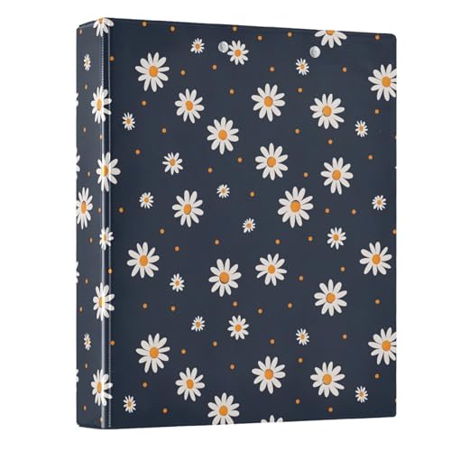 Niedliches kleines Gänseblümchen, nahtlos, 3,8 cm, runder Ringbuch, Sichtbuch, hält 200 Dokumente, für Zuhause, Schule, Büro Niedliches kleines Gänseblümchen, nahtlos, 3,8 cm, runder Ringbuch, Sichtbuch, hält 200 Dokumente, für Zuhause, Schule, Büro von ISAOA