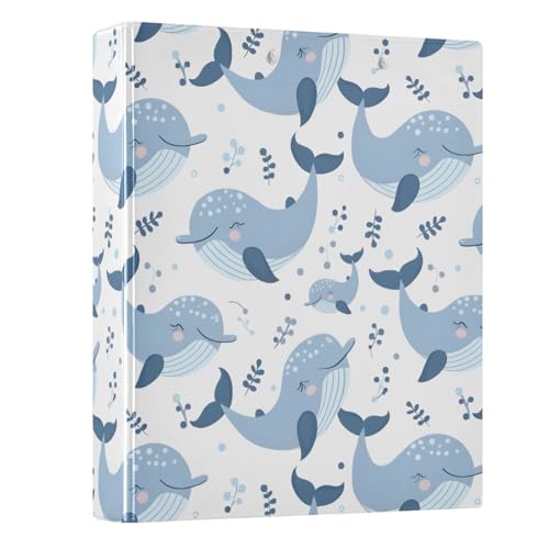 Ringbuch mit 3 Ringen, 3,8 cm, niedliches blaues Wal-Design, für 200 Dokumente, für Zuhause, Schule, Büro Ringbuch mit 3 Ringen, 3,8 cm, niedliches blaues Wal-Design, für 200 Dokumente, für Zuhause, Schule, Büro von ISAOA