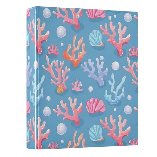 Ringbuch mit 3 Ringen, Cartoon-Perlenkoralle, 3,8 cm, rund, für 200 Dokumente, für Zuhause, Schule, Büro Ringbuch mit 3 Ringen, Cartoon-Perlenkoralle, 3,8 cm, rund, für 200 Dokumente, für Zuhause, Schule, Büro von ISAOA