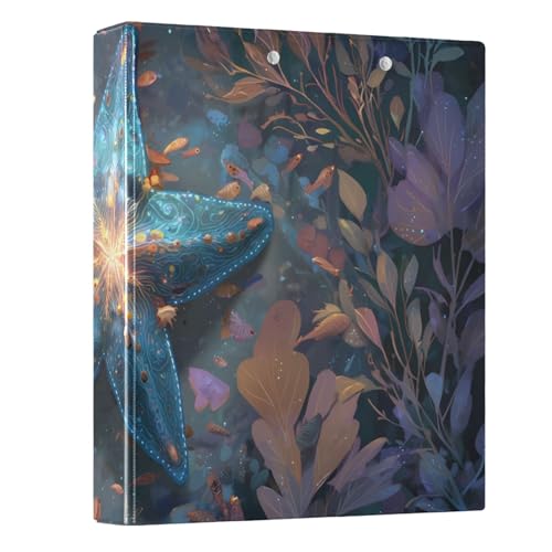 Ringbuch mit 3 Ringen, Seesternblatt, 3,8 cm, rund, Sichtbuch, hält 200 Dokumente, für Zuhause, Schule, Büro Ringbuch mit 3 Ringen, Seesternblatt, 3,8 cm, rund, Sichtbuch, hält 200 Dokumente, für Zuhause, Schule, Büro von ISAOA