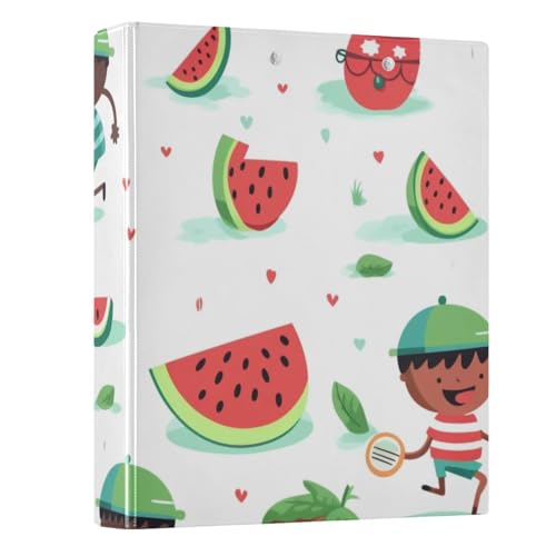 Ringbuch mit 3 Ringen, Wassermelonenfrucht, 3,8 cm, rund, für 200 Dokumente, für Zuhause, Schule, Büro Ringbuch mit 3 Ringen, Wassermelonenfrucht, 3,8 cm, rund, für 200 Dokumente, für Zuhause, Schule, Büro von ISAOA