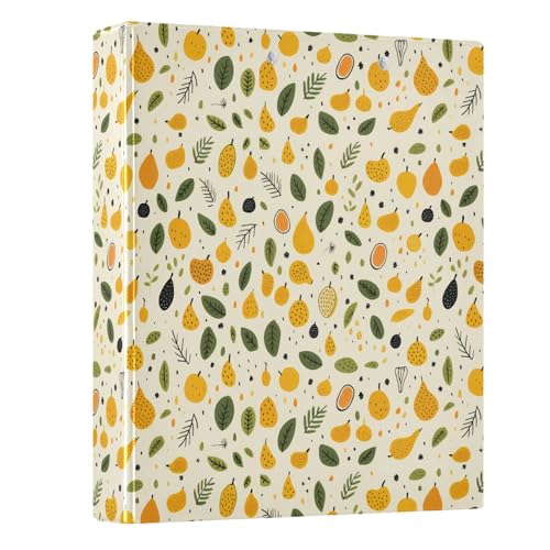 Ringbuch mit Birnenfruchtmuster, 3,8 cm, runder Ringbuch, Sichtbuch, hält 200 Dokumente, für Zuhause, Schule, Büro Ringbuch mit Birnenfruchtmuster, 3,8 cm, runder Ringbuch, Sichtbuch, hält 200 Dokumente, für Zuhause, Schule, Büro von ISAOA