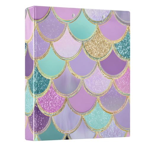 Ringbuch mit Meerjungfrauen-Schuppen-Muster, 3,8 cm, rund, für 200 Dokumente, für Zuhause, Schule, Büro Ringbuch mit Meerjungfrauen-Schuppen-Muster, 3,8 cm, rund, für 200 Dokumente, für Zuhause, Schule, Büro von ISAOA