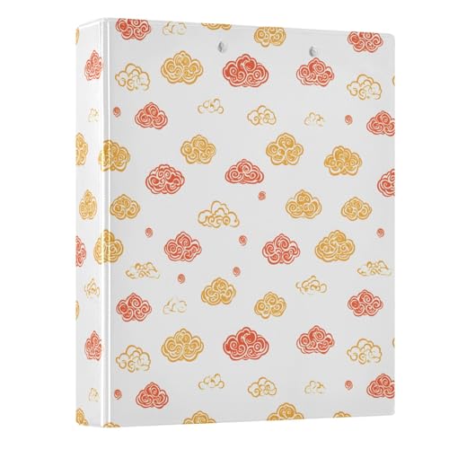 Ringbuch mit chinesischem Glückswolkenmuster, 3,8 cm, rund, für 200 Dokumente, für Zuhause, Schule, Büro Ringbuch mit chinesischem Glückswolkenmuster, 3,8 cm, rund, für 200 Dokumente, für Zuhause, Schule, Büro von ISAOA
