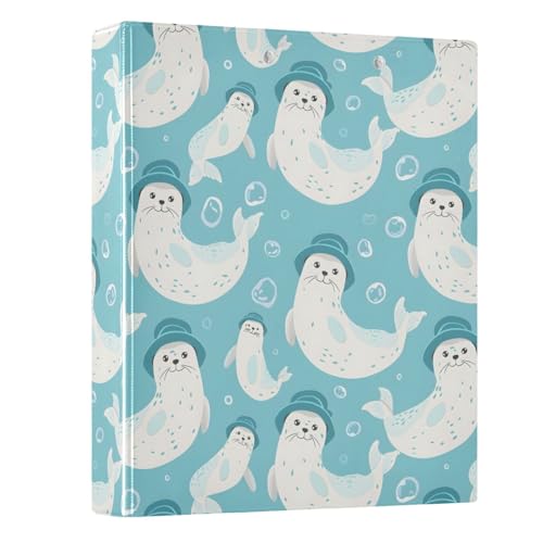 Sea Otters Wearing Hats 3-Ringbuch, 3,8 cm, runder Ringbuch, Sichtbuch, hält 200 Dokumente, für Zuhause, Schule, Büro Sea Otters Wearing Hats 3-Ringbuch, 3,8 cm, runder Ringbuch, Sichtbuch, hält 200 Dokumente, für Zuhause, Schule, Büro von ISAOA