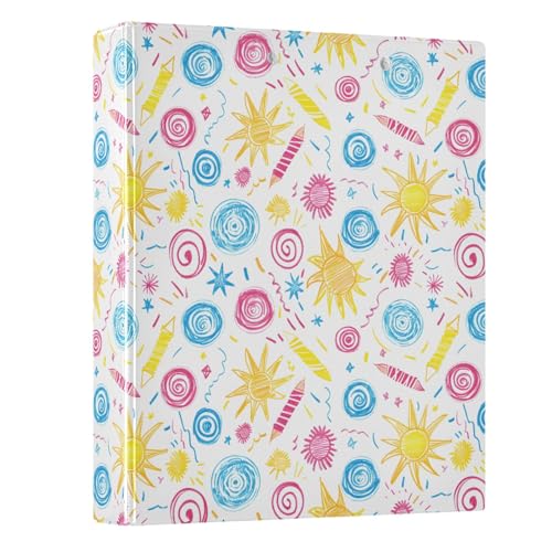 Sun Line Nahtloser 3-Ringordner, 3,8 cm, runder Ringbuch, Sichtbuch, hält 200 Dokumente, für Zuhause, Schule, Büro Sun Line Nahtloser 3-Ringordner, 3,8 cm, runder Ringbuch, Sichtbuch, hält 200 Dokumente, für Zuhause, Schule, Büro von ISAOA