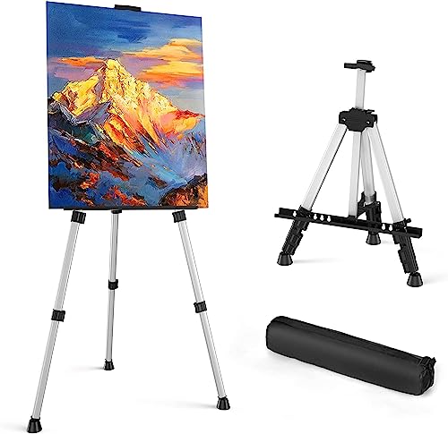 ISFORU Ständer für Kunstmalerei, 43,2 cm bis 167,6 cm, tragbar, verstellbar, Metallstativ, Künstlerstaffelei mit Tasche zum Zeichnen, Ausstellen, Hochzeit, Geburtstag, Babyparty, Willkommensbrett ISFORU Ständer für Kunstmalerei, 43,2 cm bis 167,6 cm, tragbar, verstellbar, Metallstativ, Künstlerstaffelei mit Tasche zum Zeichnen, Ausstellen, Hochzeit, Geburtstag, Babyparty, Willkommensbrett von ISFORU