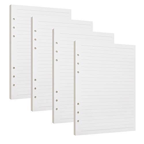 Horizontale Linie Papier A5 6 Löcher Nachfüllpapier Leere Nachfüllseiten Refill Paper Ersatzblätter für Filofax A5 Notizen DIY Bullet Journal Skizze Malerei 4 Packung, Insgesamt 180 Blätter Horizontale Linie Papier A5 6 Löcher Nachfüllpapier Leere Nachfüllseiten Refill Paper Ersatzblätter für Filofax A5 Notizen DIY Bullet Journal Skizze Malerei 4 Packung, Insgesamt 180 Blätter von ISIYINER