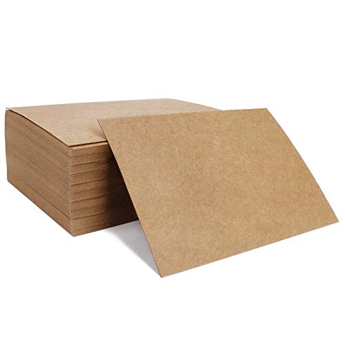 Kraftpapier 100 Stück Blanko Papier Karten Mitteilungs-Karte Postkarten für DIY Graffiti Nachricht Leere Grußkarte 14,6 x 9,7 cm von ISIYINER