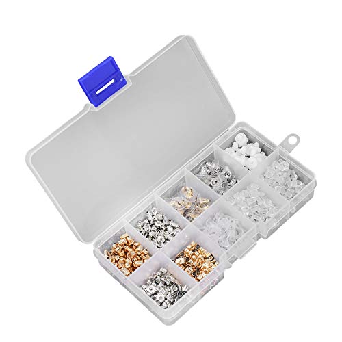 Ohrring-Verschlüsse 10 Stile Metall Gummi Kunststoff Sichere Ohrring Rücken Stopper Kugel Schmetterlinge Runde Form Ohrstopper für Zubehör Ohrringe Set, 460 Stücke Ohrring-Verschlüsse 10 Stile Metall Gummi Kunststoff Sichere Ohrring Rücken Stopper Kugel Schmetterlinge Runde Form Ohrstopper für Zubehör Ohrringe Set, 460 Stücke von ISIYINER