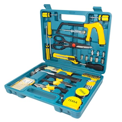 ISMA 54-teiliges werkzeugset aus Cr-V Stahl mit robustem Koffer, ideal für Heimwerker, Profis und Reparaturen im Haushalt, praktische tool set für Garage und Werkstatt ISMA 54-teiliges werkzeugset aus Cr-V Stahl mit robustem Koffer, ideal für Heimwerker, Profis und Reparaturen im Haushalt, praktische tool set für Garage und Werkstatt von ISMA
