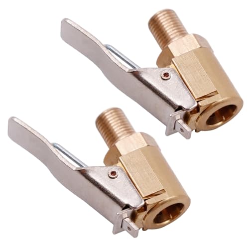 ISOYTERO 2pcs Air Chucks für Reifen, Messing-Clip-On-Luft-Chuck, Verriegelung schneller Anschluss, Reifeninflatordüsenadapter für LKW-RV-Autofahrräder Motorräder für Reifen für ISOYTERO 2pcs Air Chucks für Reifen, Messing-Clip-On-Luft-Chuck, Verriegelung schneller Anschluss, Reifeninflatordüsenadapter für LKW-RV-Autofahrräder Motorräder für Reifen für von ISOYTERO