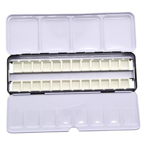 Leere Aquarellpalette 9x3 Eisen -Aquarellpalette Halten Sie 24 halbe/12 ganze Pfannen mit tragbarer Deckelform für Lagerung/Wagen/Mischung Leere Aquarellpalette 9x3 Eisen -Aquarellpalette Halten Sie 24 halbe/12 ganze Pfannen mit tragbarer Deckelform für Lagerung/Wagen/Mischung von ISOYTERO