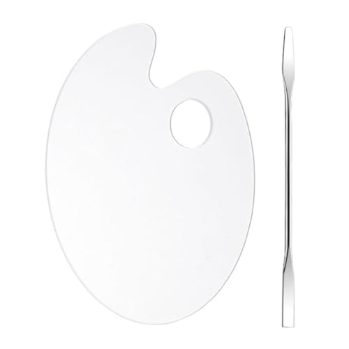 Make -up -Mischpalette Acryl transparente kosmetische Lackmischschale mit Spatel Oval Make -up -Mischpalette Acryl transparente kosmetische Lackmischschale mit Spatel Oval von ISOYTERO
