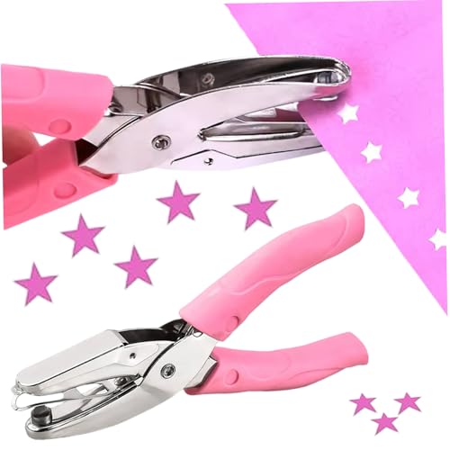 Papierstempel 5mm Sternpapierstempel zum Handwerk mit Schrottbehälter Handheld Ergonomic Metal Einloch Puncher für Handwerksherstellung Punsch von ISOYTERO
