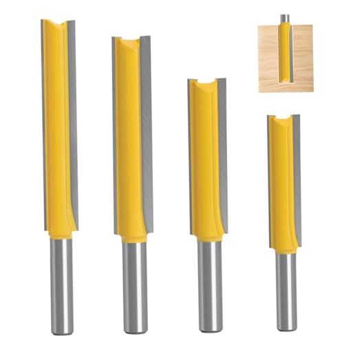 Router -Bits 1/4 Schaft, 4pcs 40, 50, 60, 76 mm Doppelflöte gerade Router -Bits, Hochleistungslegungs -Spülen -Holzfräsenschneider für Holzbearbeitung Router -Bits 1/4 Schaft, 4pcs 40, 50, 60, 76 mm Doppelflöte gerade Router -Bits, Hochleistungslegungs -Spülen -Holzfräsenschneider für Holzbearbeitung von ISOYTERO