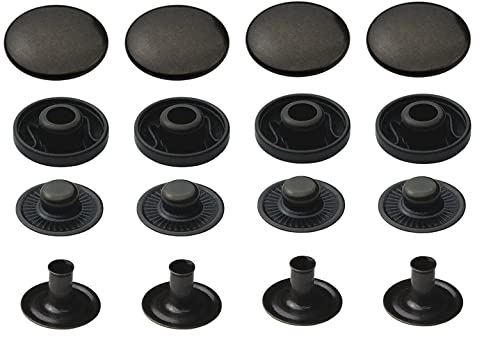 ISTA TOOLS Druckknöpfe Antik S-Feder,Buttons, S-Feder-Snaps, Messing, rostfrei, vierteilig Metallknöpfe (10 Stück - 10 mm) von ISTA TOOLS