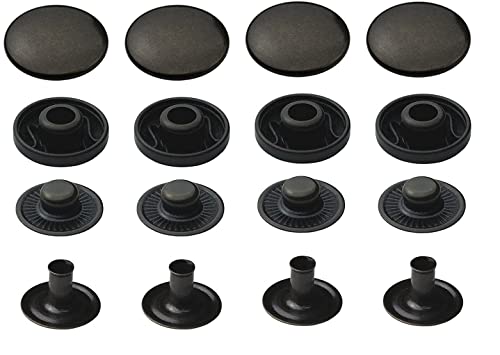 ISTA TOOLS Druckknöpfe Antik S-Feder,Buttons, S-Feder-Snaps, Messing, rostfrei, vierteilig Metallknöpfe (5 Stück - 12,5 mm) von ISTA TOOLS