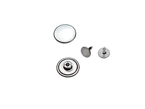 Jeansknöpfe, ohne Loch ★ Rostfrei ★ Metallknopf, 14mm, 17mm, 20mm, Metall Knöpfe (10, 17mm Silber nickel-frei) von ISTA TOOLS