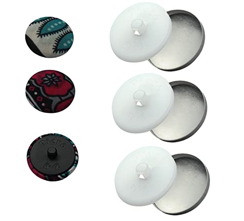 Knöpfe zum Beziehen mit Stoff - Knopfwerkzeug - Knopfrohlinge zur Herstellung von Knöpfen mit Stoff, zweiteilig (Rohlinge weiß 36er / 23 mm) von ISTA TOOLS
