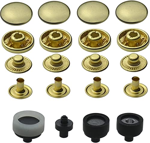 S-Feder Druckknöpfe 10 mm + passendes ISTA TOOLS Werkzeug kompatibel mit Prym Vario-Zange, Snaps Buttons Metallknöpfe rostfreie Knöpfe S-Federverschluss (20 Stück) von ISTA TOOLS