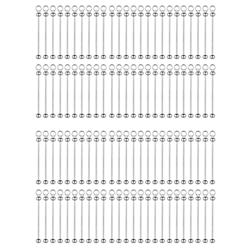 ISTOVO 100 Stück blanko Perlen-Schlüsselanhänger-Stangen, Metall, DIY-Perlen, Schlüsselanhänger, Bar-Charms, abnehmbares Schlüsselanhänger-Zubehör ISTOVO 100 Stück blanko Perlen-Schlüsselanhänger-Stangen, Metall, DIY-Perlen, Schlüsselanhänger, Bar-Charms, abnehmbares Schlüsselanhänger-Zubehör von ISTOVO