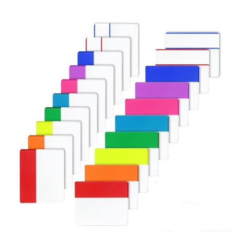 ISTOVO 1200 Stück Register, 5,1 Cm, Selbstklebende Indexregister, Farbige Seitenmarkierungen, Neu Positionierbare Trennregister (60 Sets, 10 Farben) von ISTOVO