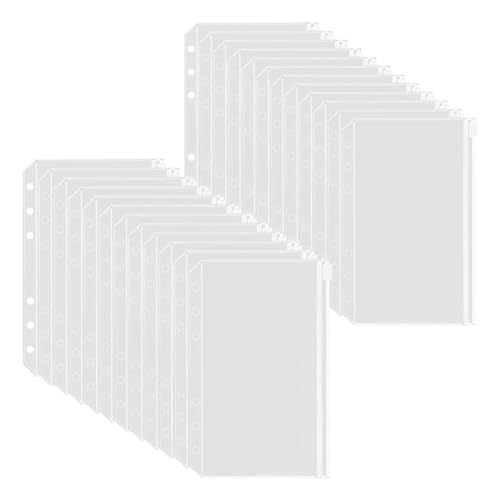 ISTOVO 50 Stück A6-Ordnertaschen, 6-Loch-Ordnertasche, Reißverschluss-Ordner für 6-Ring-Ordner, PVC-Bargeldumschläge, Reißverschlusstasche ISTOVO 50 Stück A6-Ordnertaschen, 6-Loch-Ordnertasche, Reißverschluss-Ordner für 6-Ring-Ordner, PVC-Bargeldumschläge, Reißverschlusstasche von ISTOVO