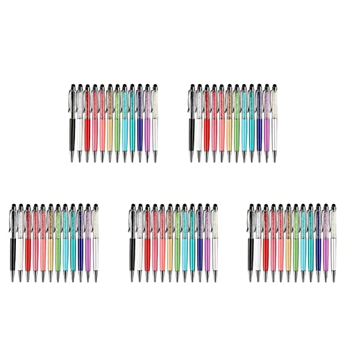 ISTOVO 60 Stück Bling Bling 2-in-1 Slim Crystal Diamond Stylus Pen und Tinten-Kugelschreiber (12 Farben) von ISTOVO