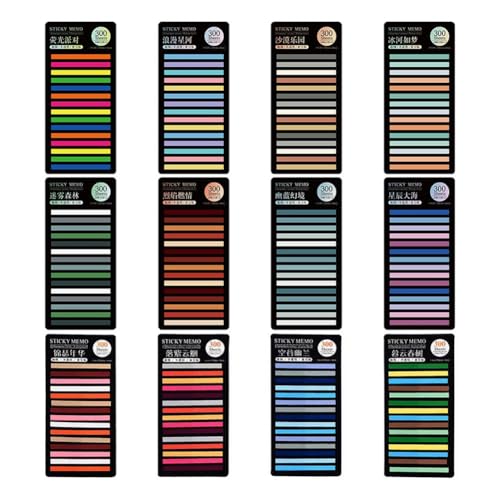 ISTOVO Transparentes Rainbow Index Memo Pad It, Klebrige Notizblöcke, Papieraufkleber, Notizen, Schulbedarf, Kawaii-Briefpapier, Geschenk, Einfach zu Verwenden von ISTOVO