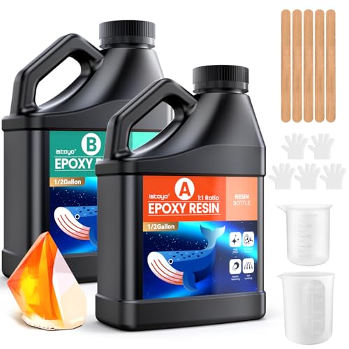 ISTOYO Epoxidharz, 1Gallone/3,78L Epoxidharz Set, Harz mit Härter 1:1, Kristallklar Keine Blasen Harz Liefert für Kunst Gießharz, Gussbeschichtung Holz, Harzformen von ISTOYO
