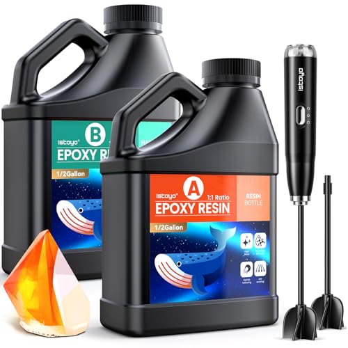 ISTOYO Epoxidharz, 1Gallone/3,78L Epoxidharz Set mit Epoxidharz Mixer, Harz mit Härter 1:1, Kristallklar Keine Blasen Harz Liefert für Kunst Gießharz, Gussbeschichtung Holz, Harzforme ISTOYO Epoxidharz, 1Gallone/3,78L Epoxidharz Set mit Epoxidharz Mixer, Harz mit Härter 1:1, Kristallklar Keine Blasen Harz Liefert für Kunst Gießharz, Gussbeschichtung Holz, Harzforme von ISTOYO