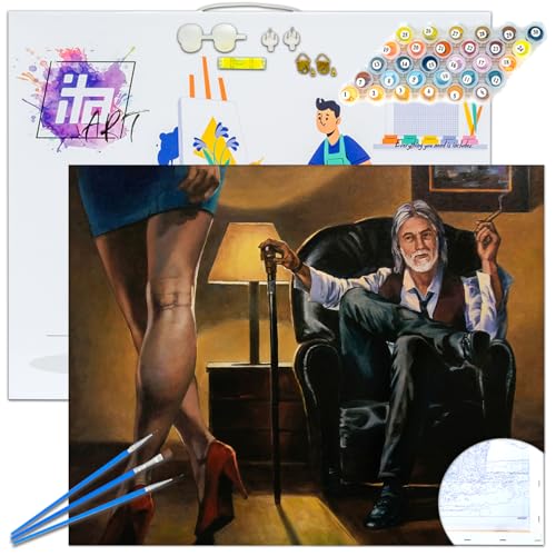 ITA ART Malen nach Zahlen Komplett Set mit Keilrahmen, Acrylfarben, Pinseln, Zubehör, Geschenkbox - DIY Gemälde Bastelset Kit mit Leinwand für Erwachsene, 40x50 cm, Kathedralen altern nicht ITA ART Malen nach Zahlen Komplett Set mit Keilrahmen, Acrylfarben, Pinseln, Zubehör, Geschenkbox - DIY Gemälde Bastelset Kit mit Leinwand für Erwachsene, 40x50 cm, Kathedralen altern nicht von ITA