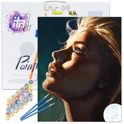 ITA Art Malen nach Zahlen Komplett Set mit Keilrahmen, Acrylfarben, Pinseln, Zubehör, Geschenkbox - DIY Gemälde Bastelset Kit mit Leinwand für Erwachsene, 40x50 cm, Träumereien über ... ITA Art Malen nach Zahlen Komplett Set mit Keilrahmen, Acrylfarben, Pinseln, Zubehör, Geschenkbox - DIY Gemälde Bastelset Kit mit Leinwand für Erwachsene, 40x50 cm, Träumereien über ... von ITA