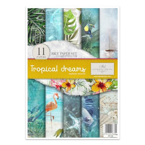 ITD Collection RP006 Reispapier, Tropical Dreams, 29,7 x 21 cm von ITD Collection